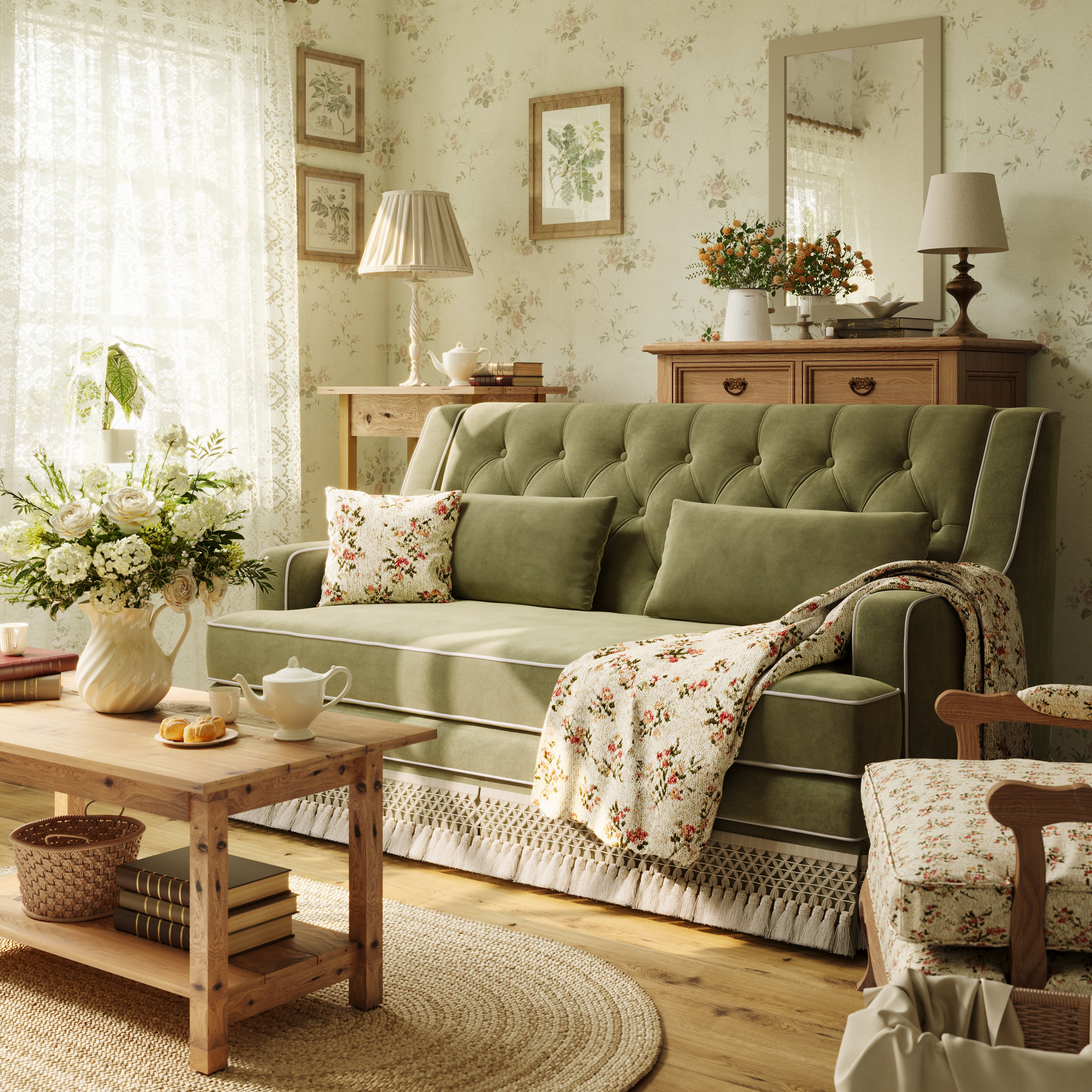 #Colour_Olive Green Velvet