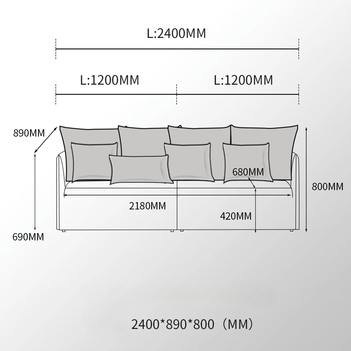 Light Luxury Star Style Detachable Sofa