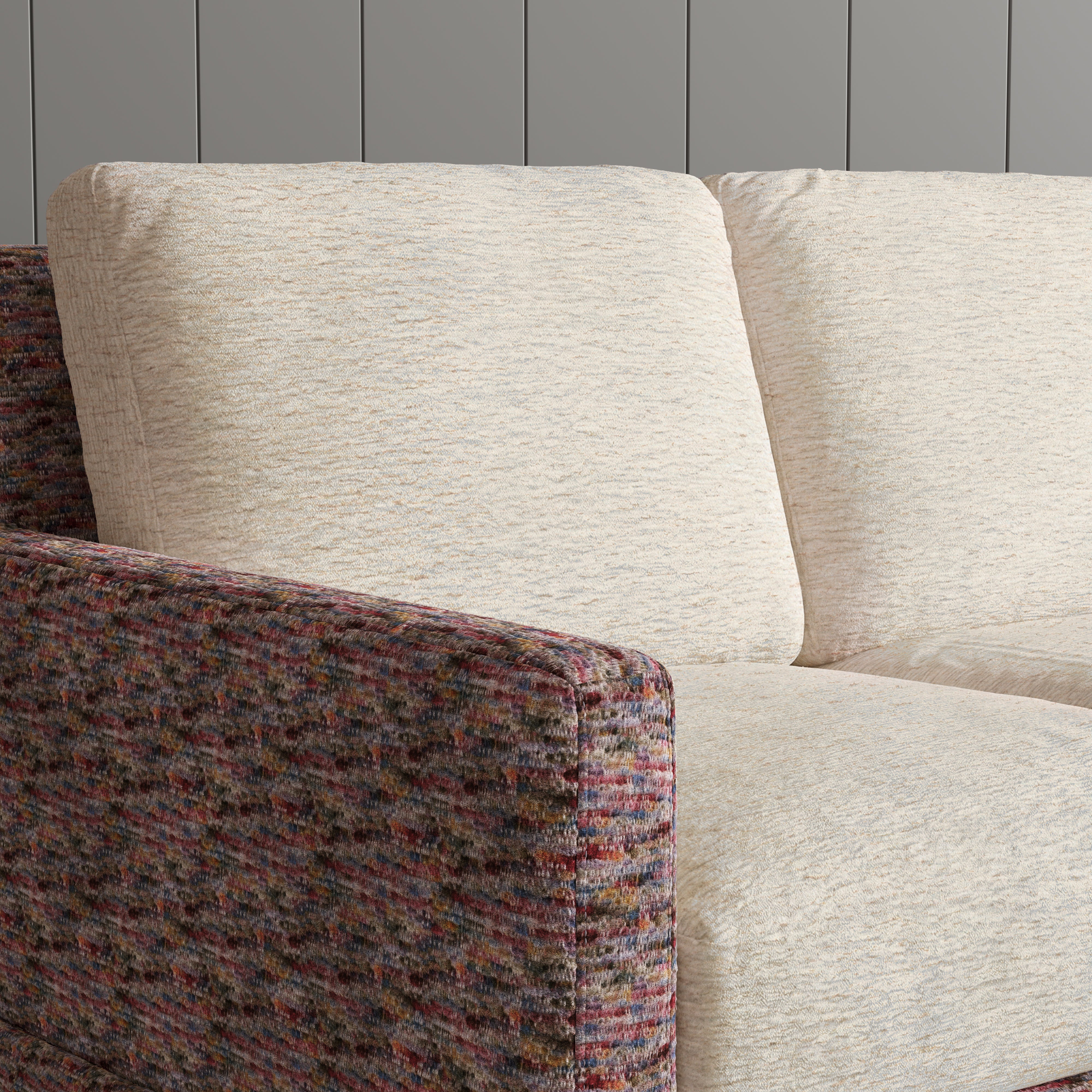 Cottonfy Country Check Sofa with Removable Skirted Covers