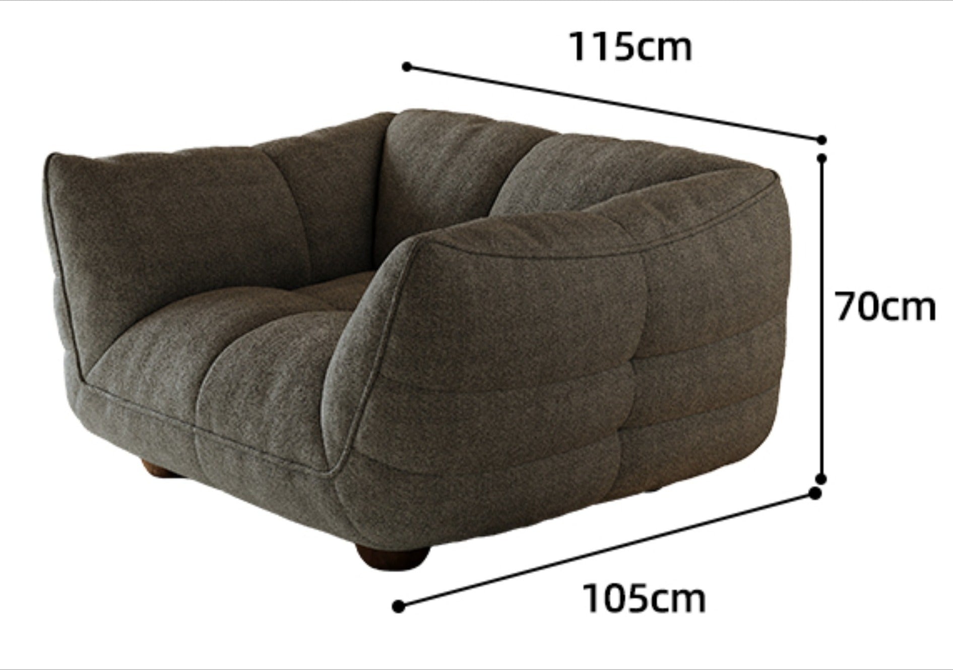 Simple Small Apartment Cashmere Sofa