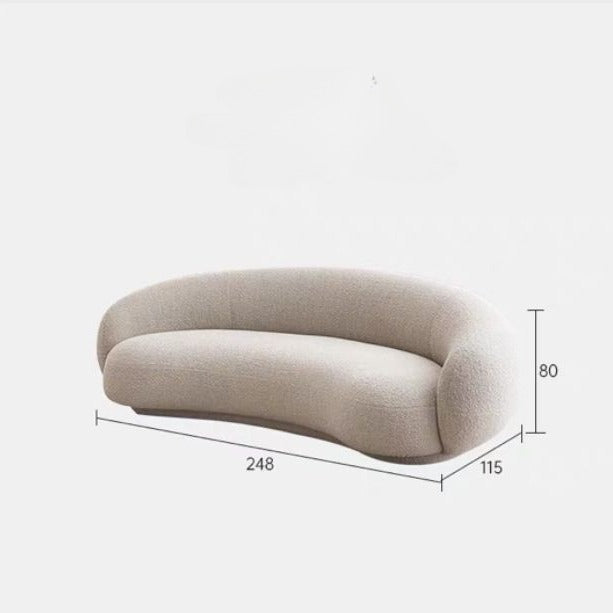 Moon Velvet Curved Sofa