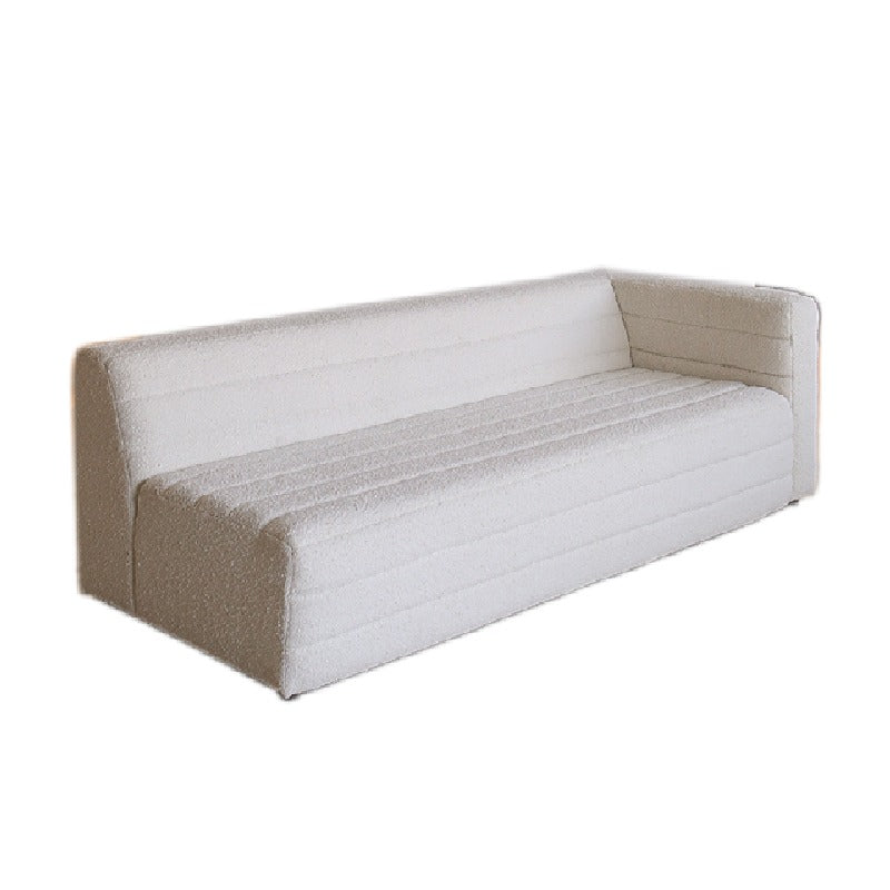 Italian Minimalist Cream Corner Chaise Lounge Sofa