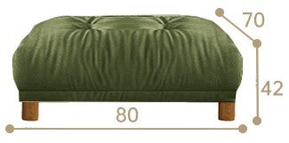 Nordic Fabric Living Room Green Solid Wood Corner Sofa