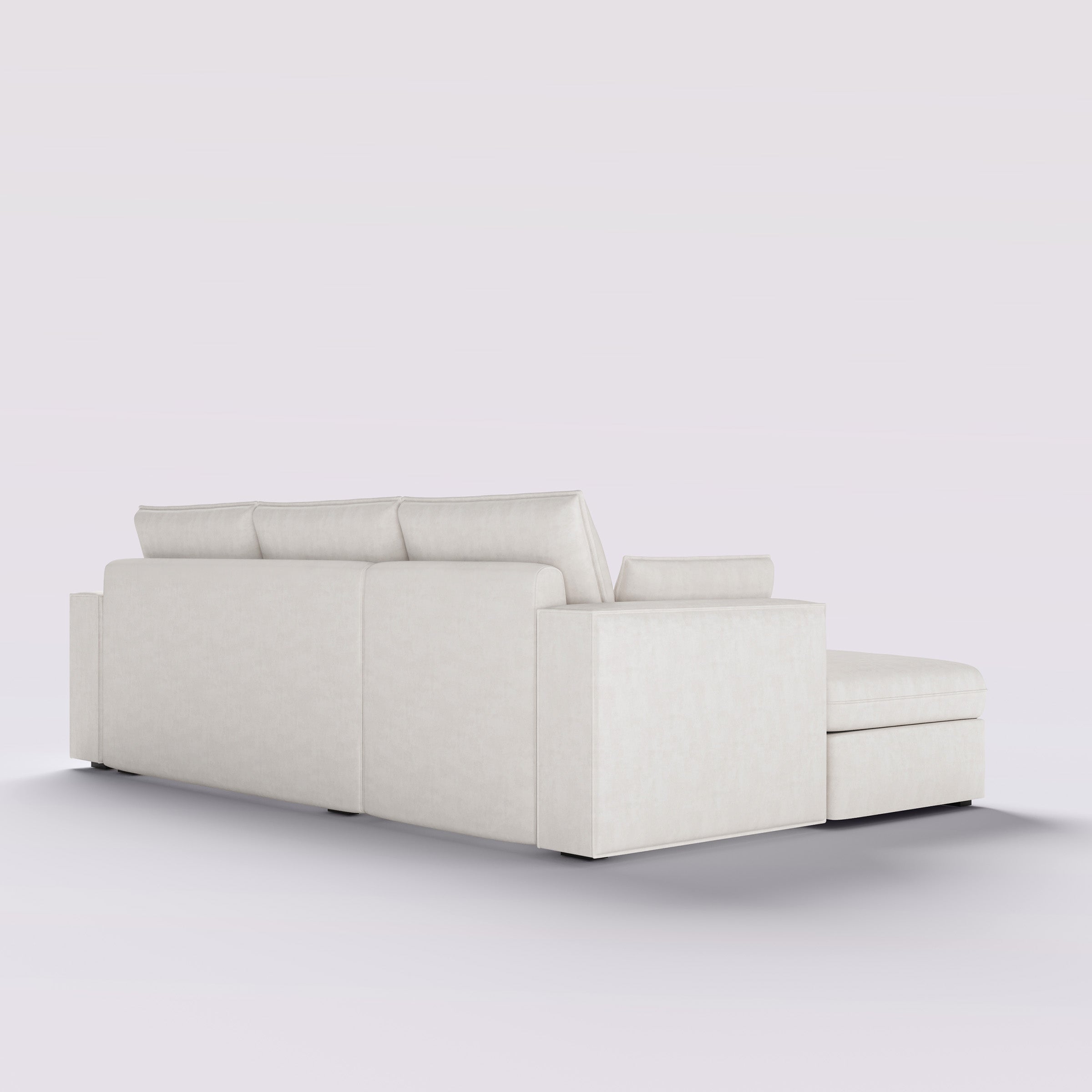 Cottonfy Creamy Tofu Block Pull Out Sofa Bed with Storage Guest Sleeper