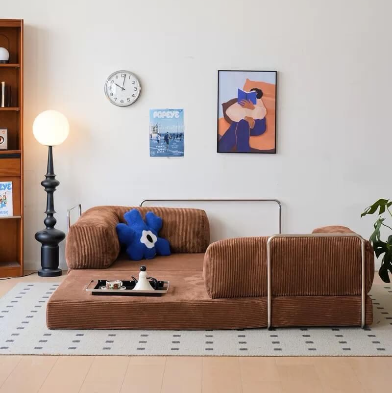 Teddy Corduroy Modular Detachable Sofa Bed