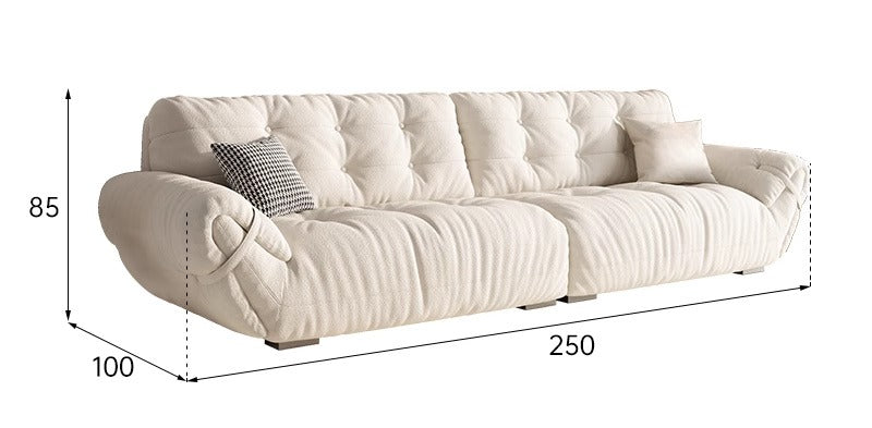 Italian Style Minimalist Velvet Down Sofa