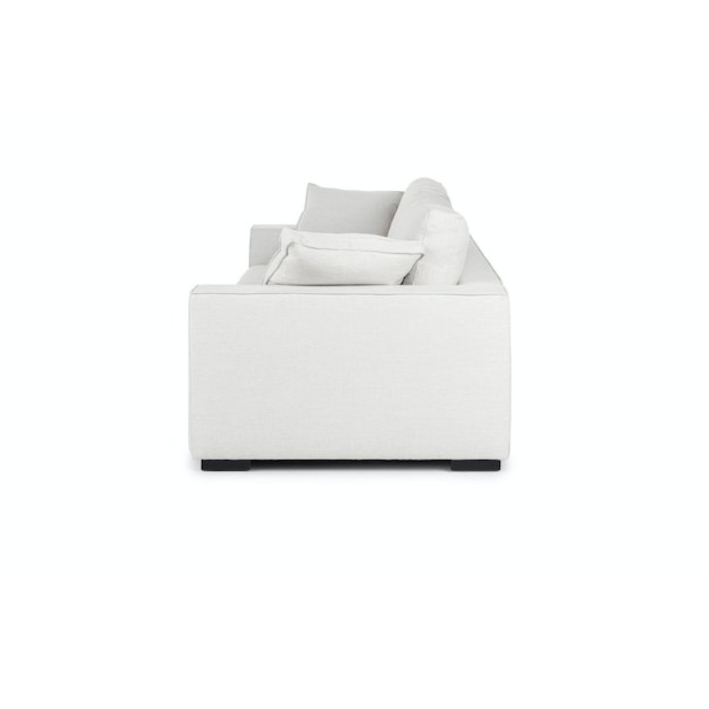 Bohemian Pure White Low Seat Chenille Sofa