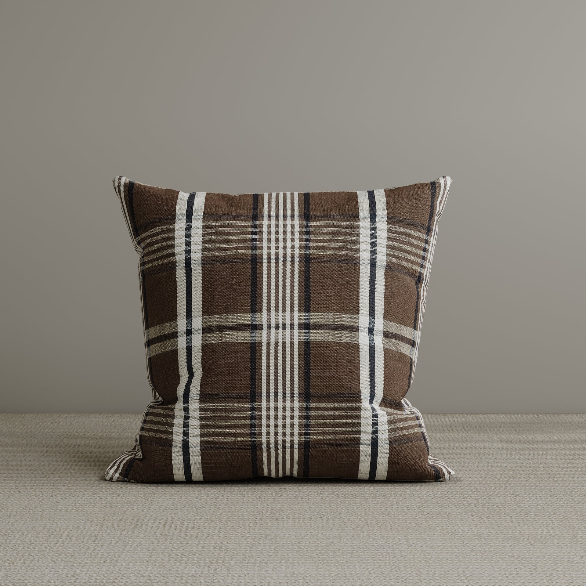 Square Exclusive Design Cushion Checkered Cotton Linen 45*45CM