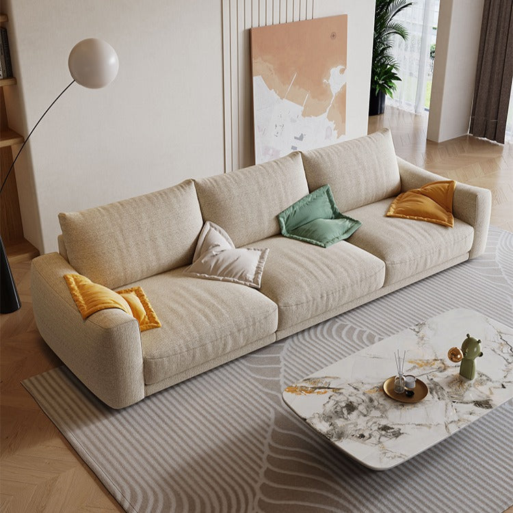 Modern Simple Cotton and Linen Fabric Tofu Sofa