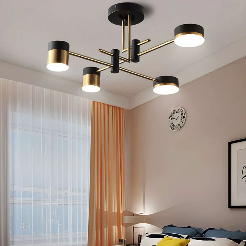 Modern & Gold Metal Ceiling Light LED Bulbs