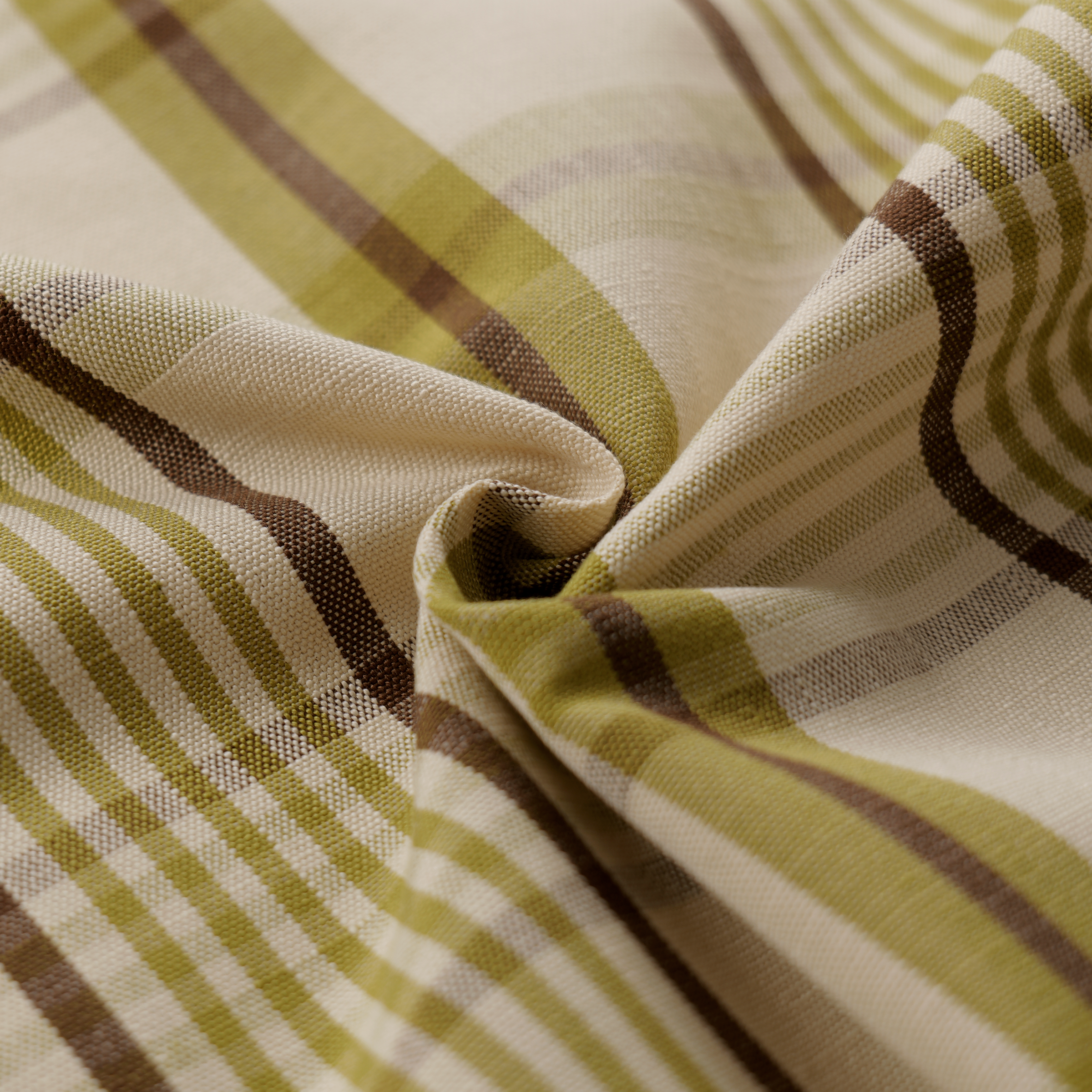 Mid-weight Balanced Plaid Fabric Cotton, Moss Green, PJ0855