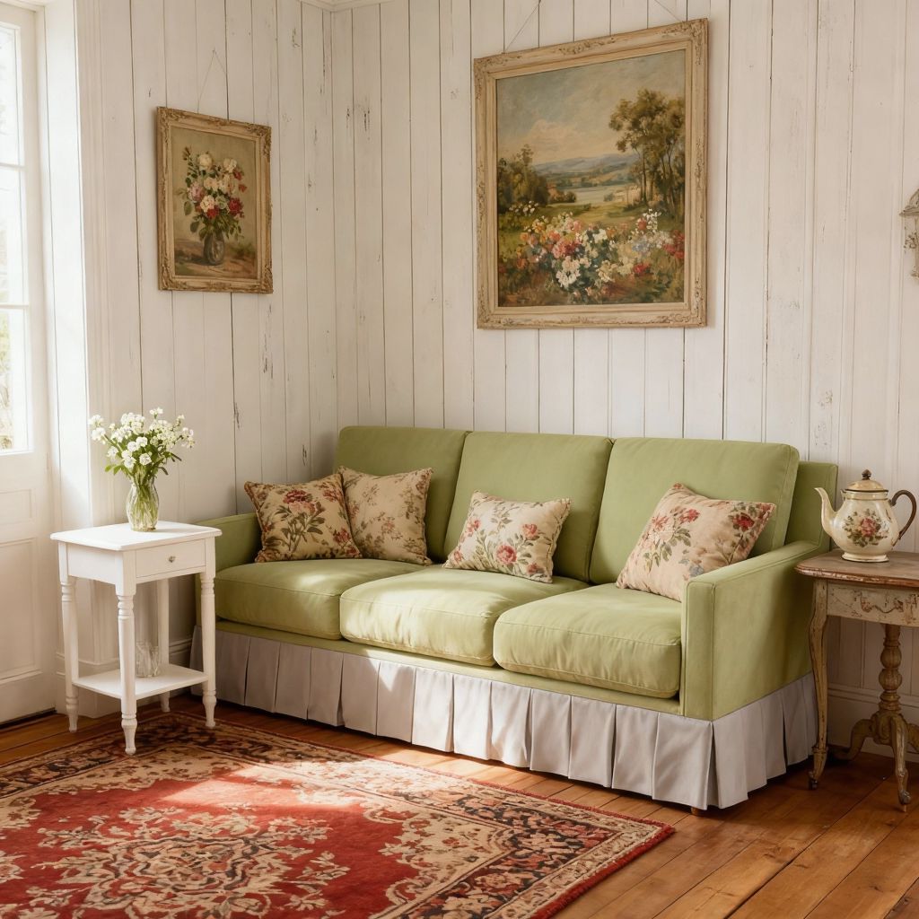 Cottonfy Country Check Sofa with Removable Skirted Covers Living and Home 