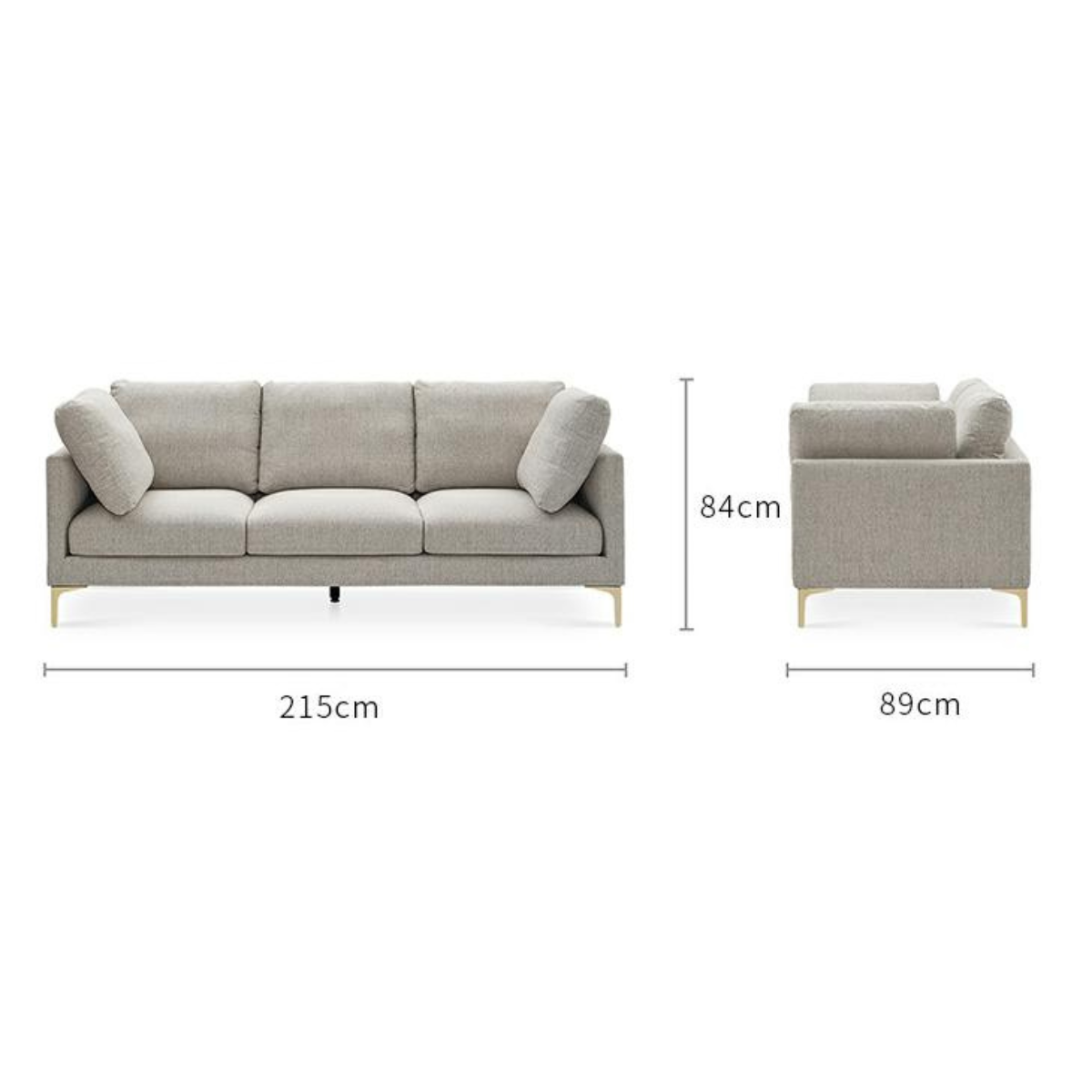 Italian Modern Simple Fabric Combination Sofa