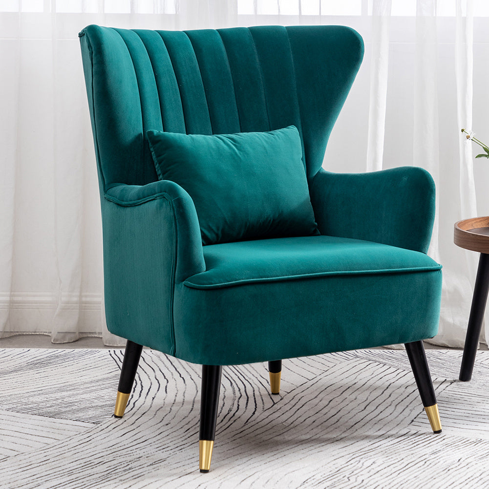 Comfy Velvet Upholstered Armchair