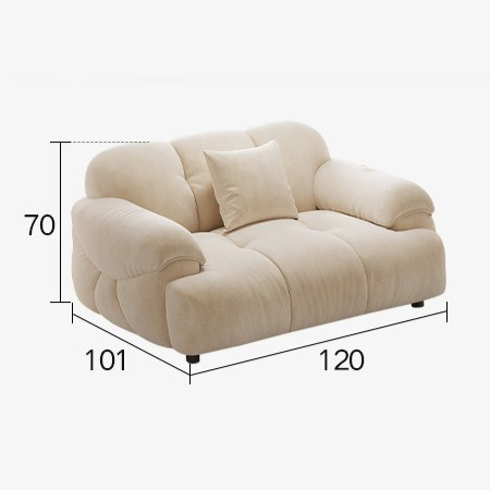 Flannel Creamy Retro Marshmallow Sofa