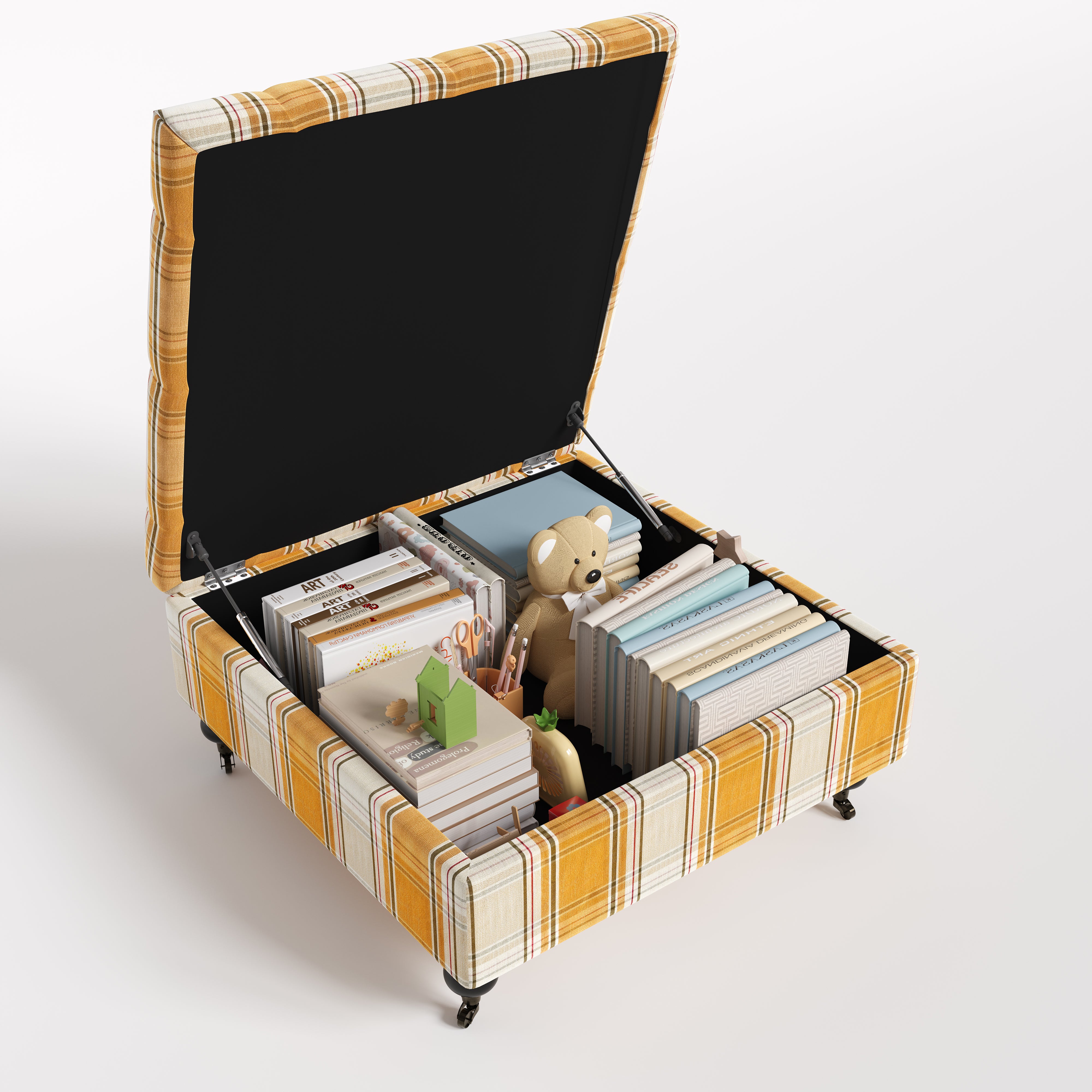 Heritage Check Tufted Ottoman