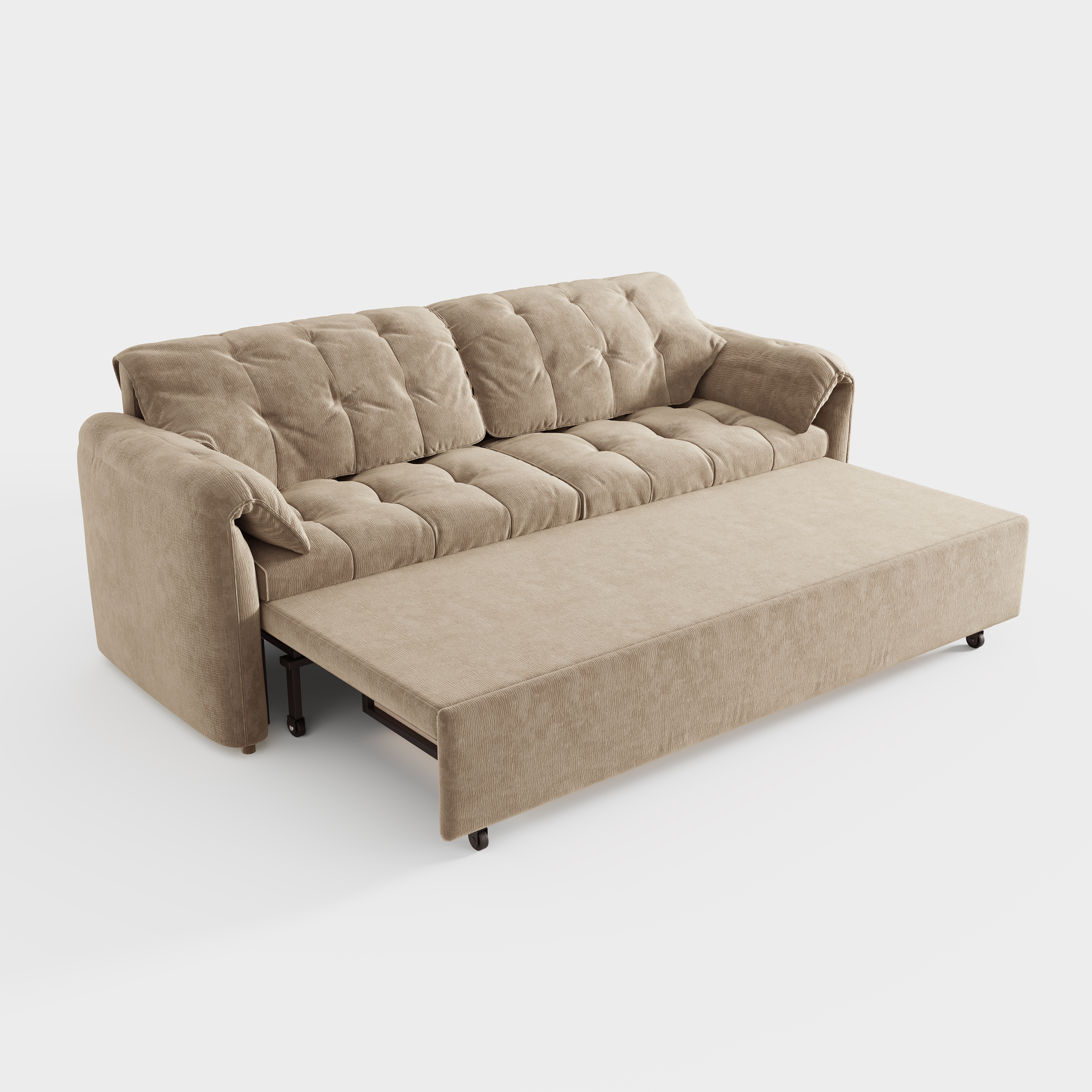 Upgraded Cloud Chenille Skin Friendly Sofa Bed with Storage