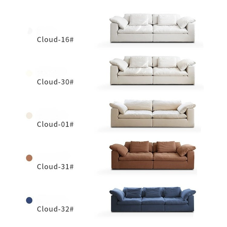 Waterproof 100% Cotton Linen Fabric Flat Sofa