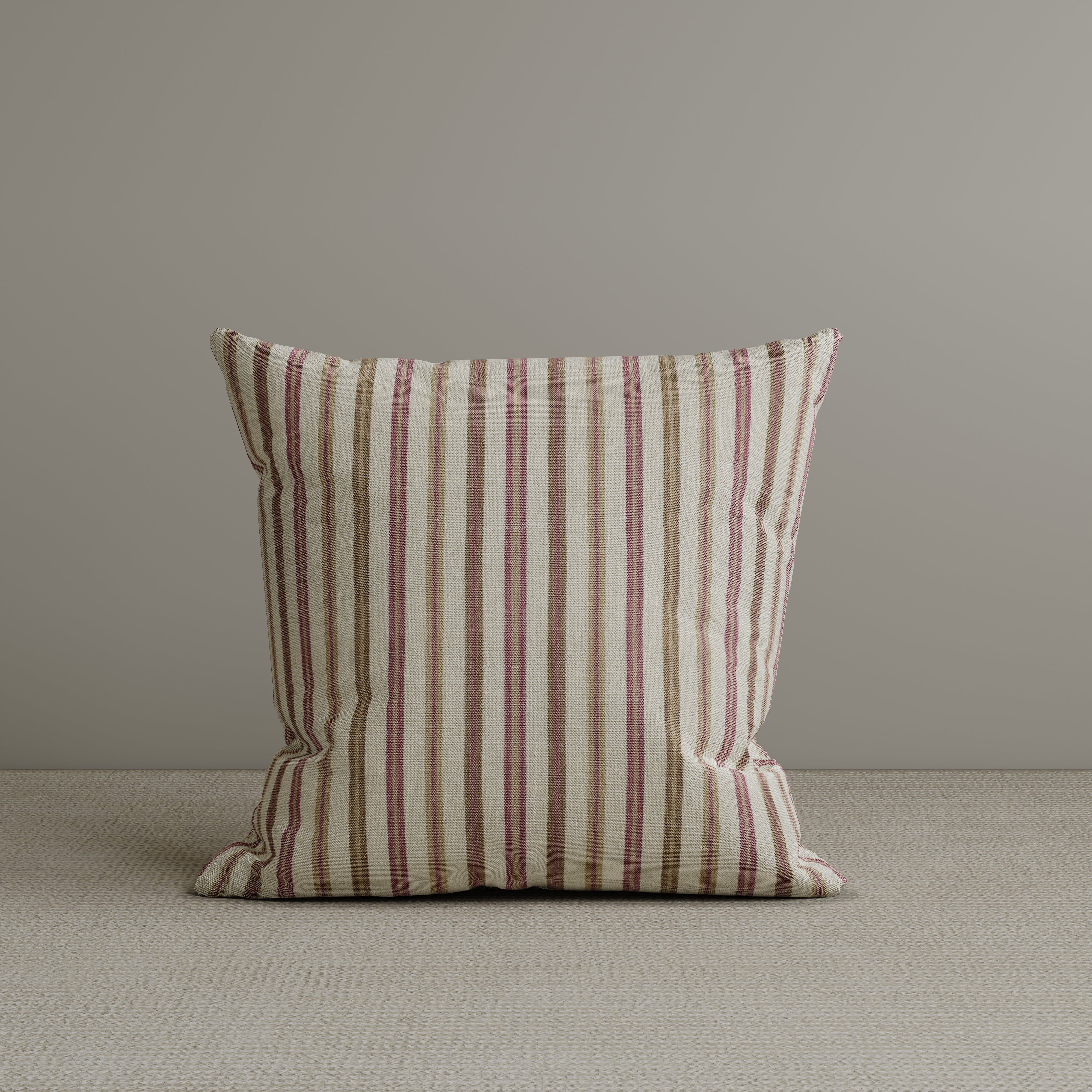 Square Exclusive Design Cushion in Red Striped Cotton Linen, 50*50CM
