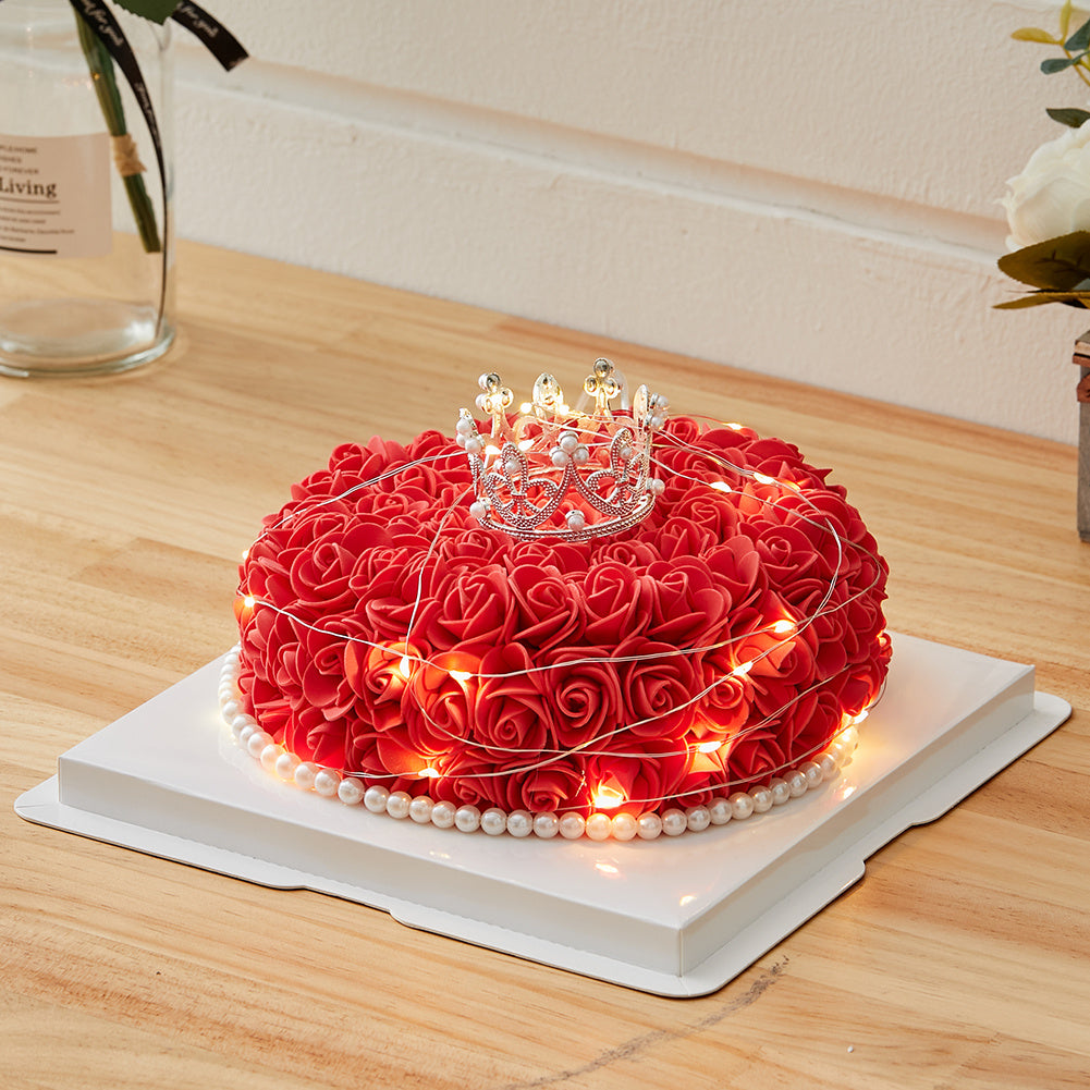 Rose Flower Cake Simulation Foam Forever Rose with Gift Set