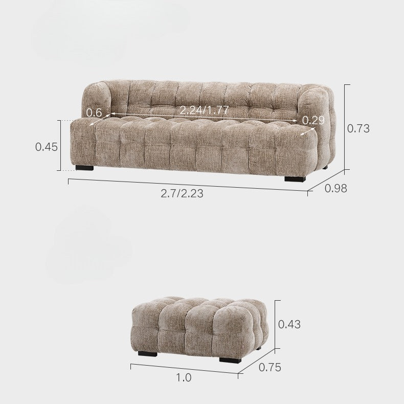 Marshmallow Vintage Chenille Craft Sofa