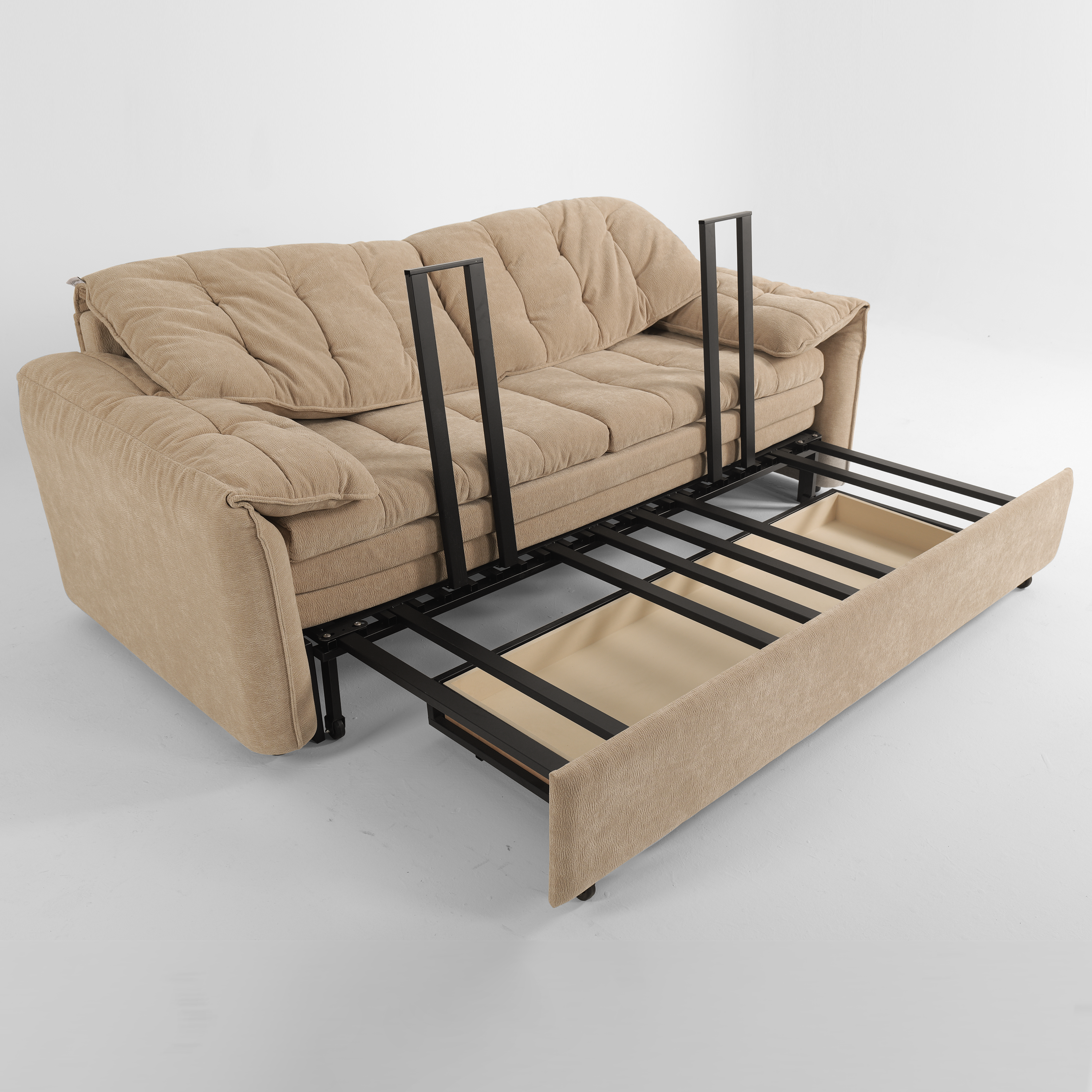 Upgraded Cloud Chenille Skin Friendly Sofa Bed with Storage