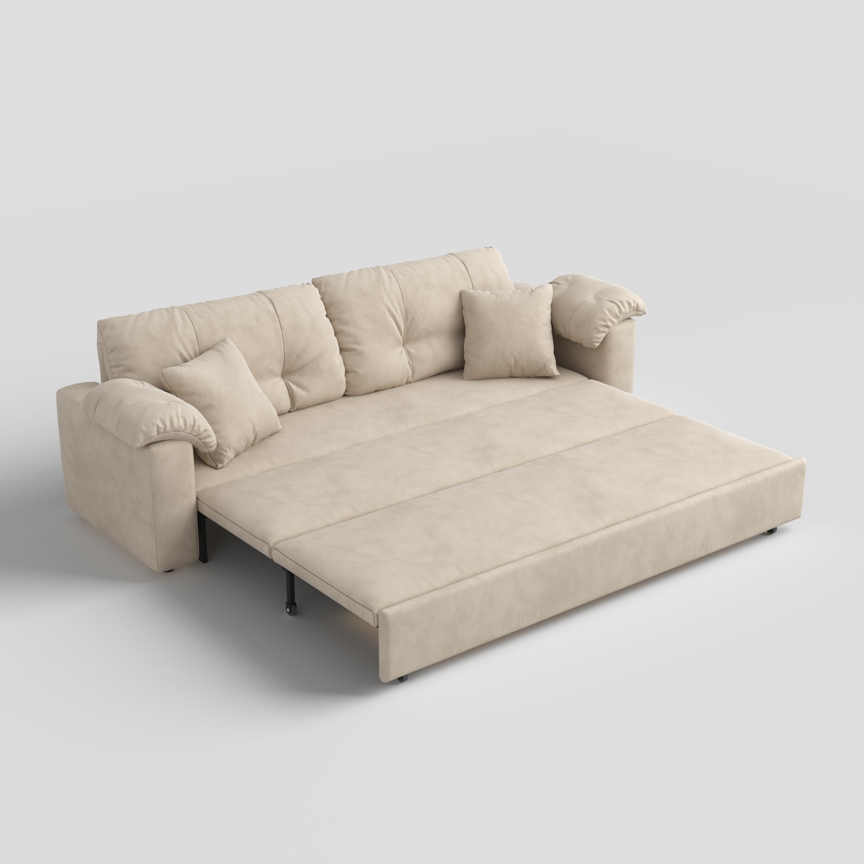 Multifunctional Sleeper Pull Out 2 Seater Sofa Bed with Storage Space