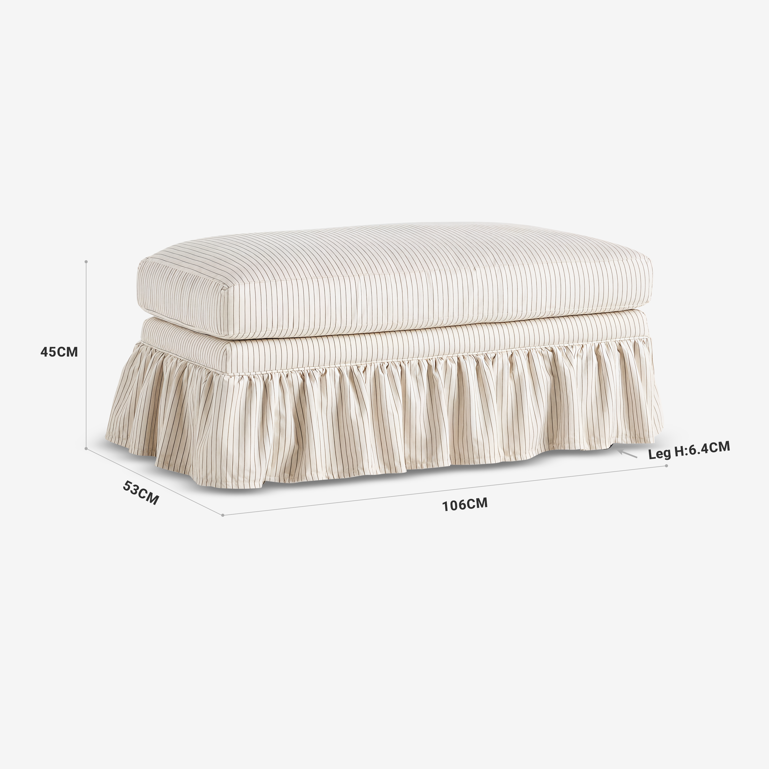 Cottonfy British Cottage Comfort Sofa with Tailored Skirt