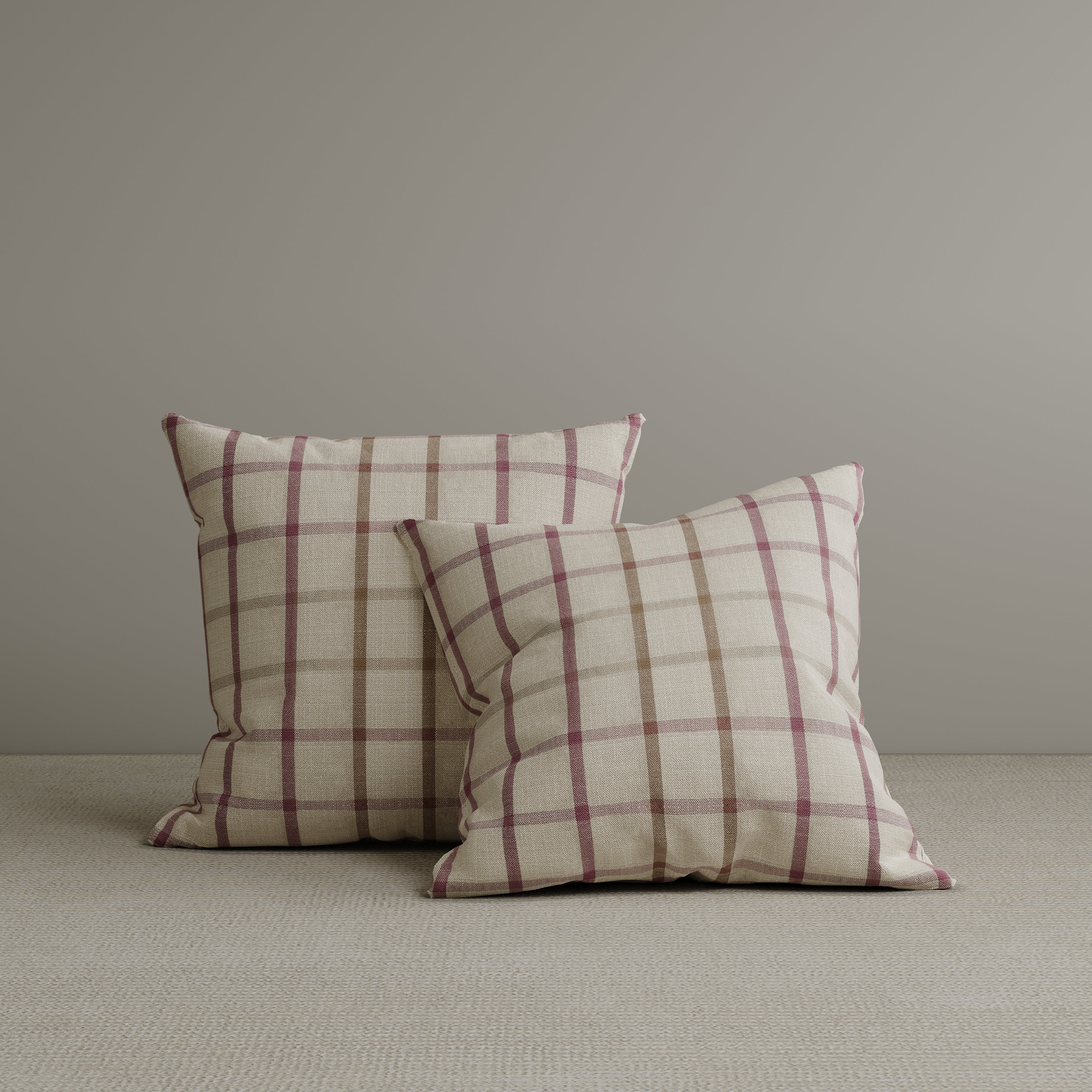 🎁 Square Exclusive Design Cushion in Red Checkered Cotton Linen, 45*45CM (100% off)