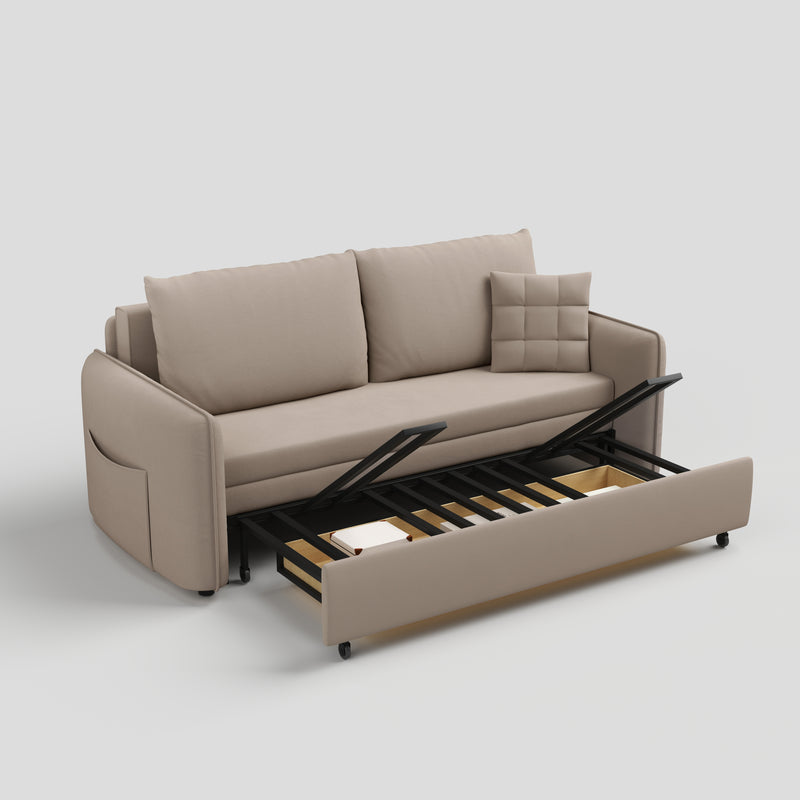 Cottonfy Upgrade Adjustable Multifunctional 3 Seater Sofa Bed with Storage Space
