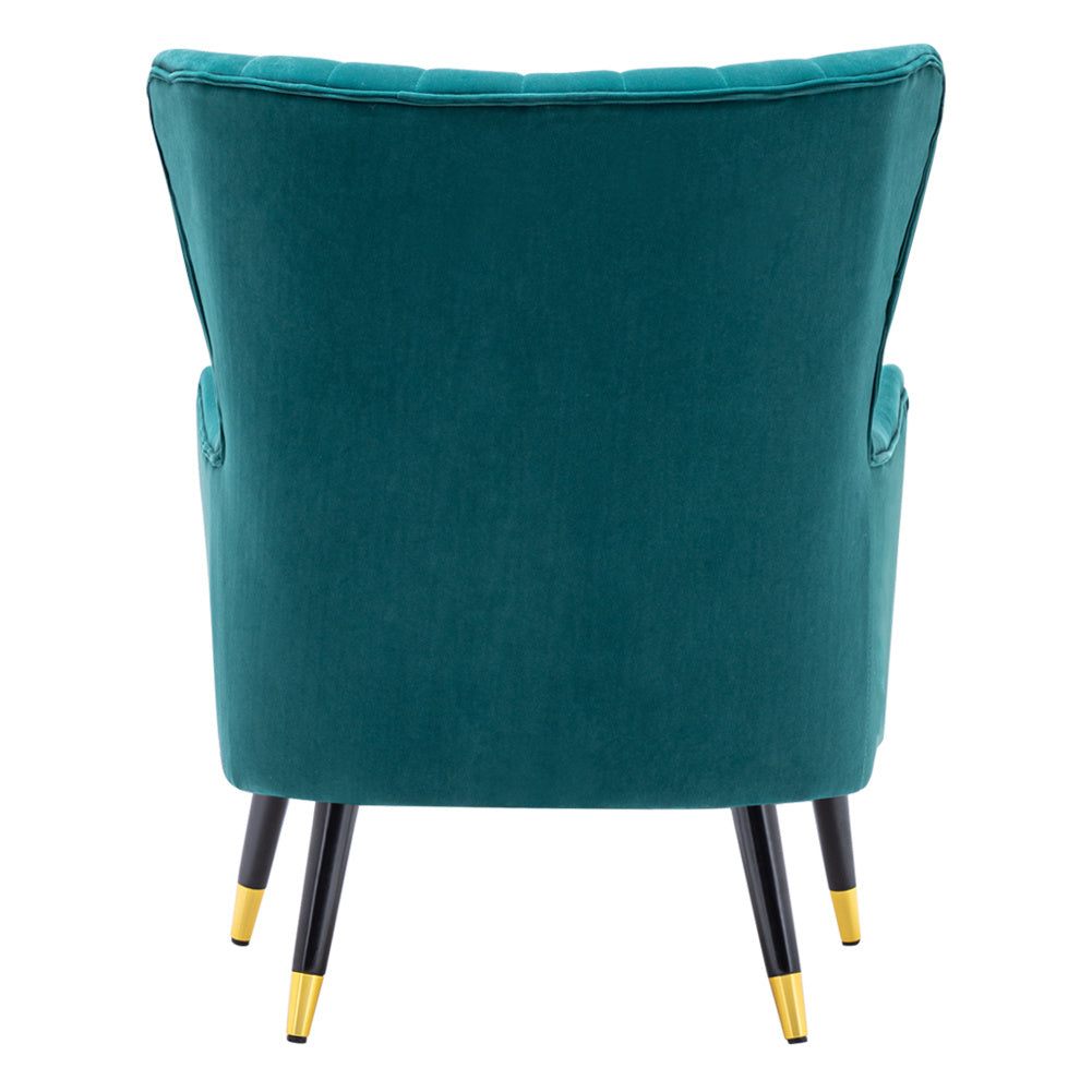 Comfy Velvet Upholstered Armchair