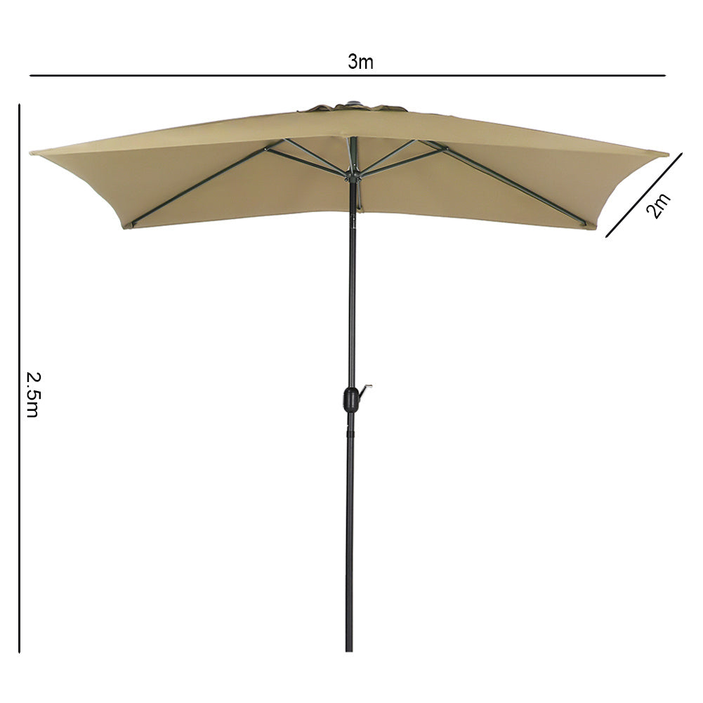 2M X 3M Garden Sunshade Parasol for Sun Lounger