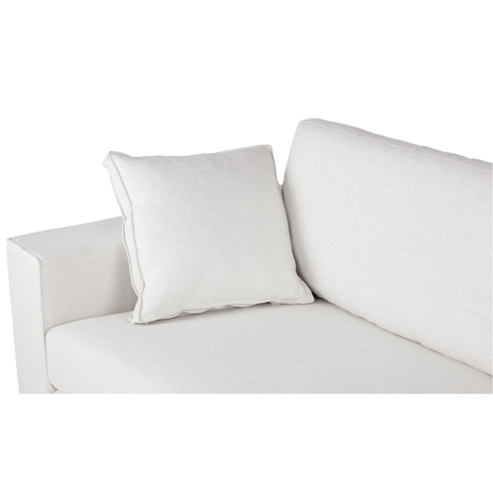 Bohemian Pure White Low Seat Chenille Sofa