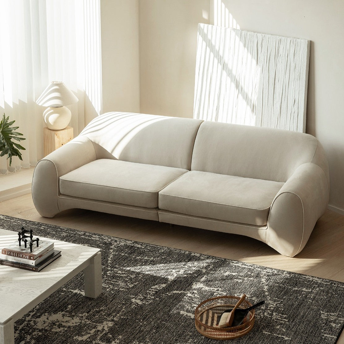 Simple Modern Pastoral Style Leathaire Sofa