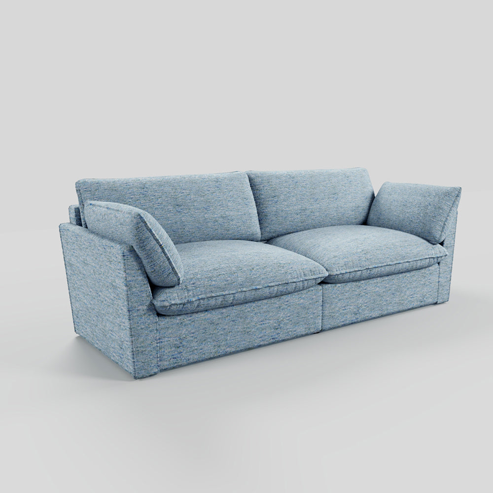 British Retro Check & Striped Sofa with Removable Covers