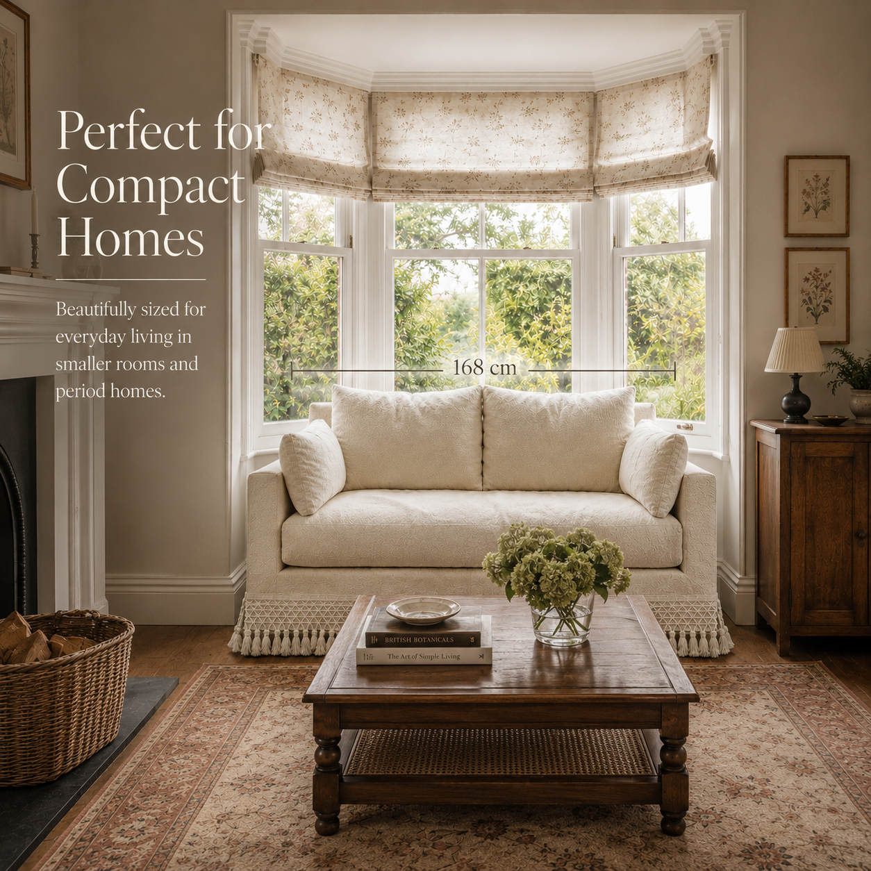 Cottonfy Cotton-Linen Washable Fringe 2 Seater Sofa