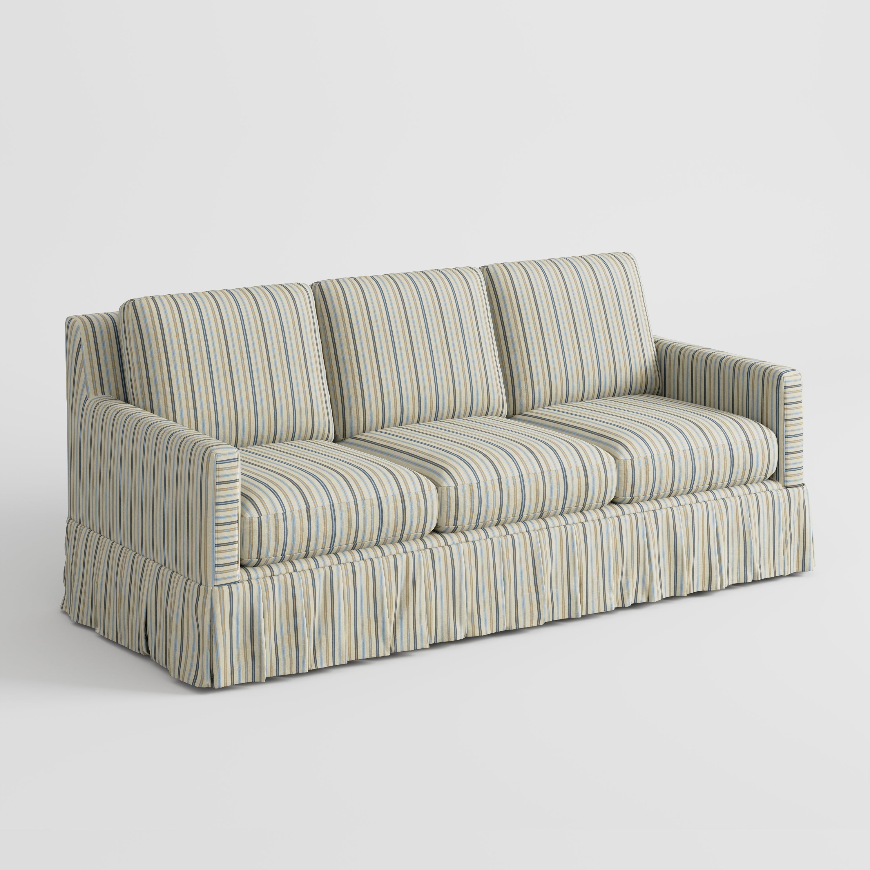 Minimalist Stylish Detachable Striped and Checkered Pattern Sofa
