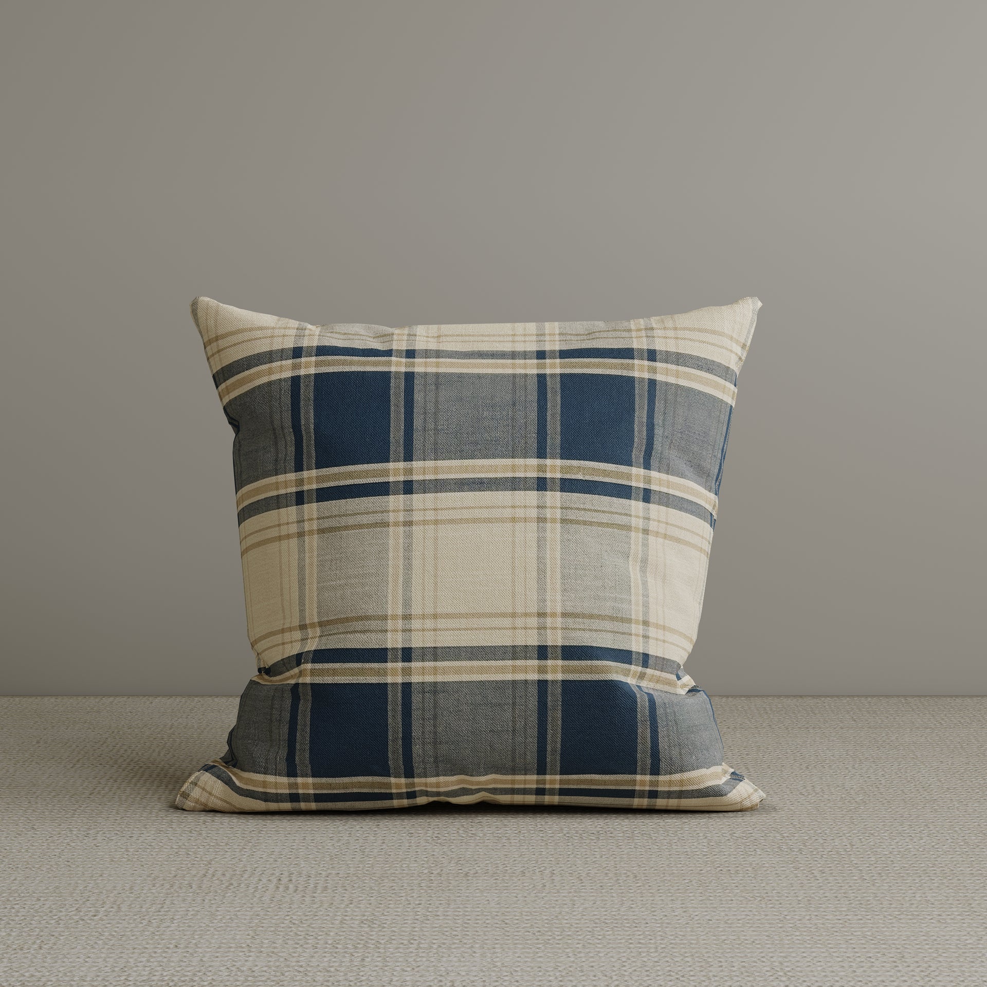 Square Exclusive Design Cushion Checkered Cotton Linen 45*45CM