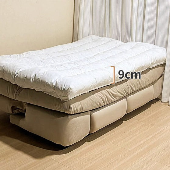 Upgrade Cream Cloud Double Folding Sofa Bed with Storage