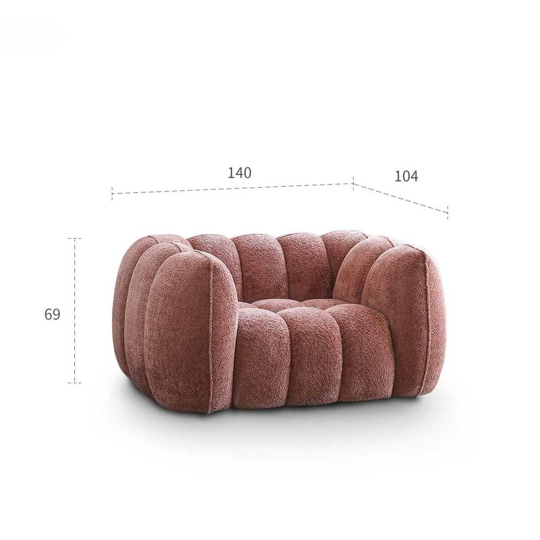 Retro Pumpkin Style Simple Single Sofa