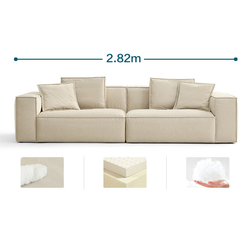 Tofu Block Creamy Style 3-Seater Sofa