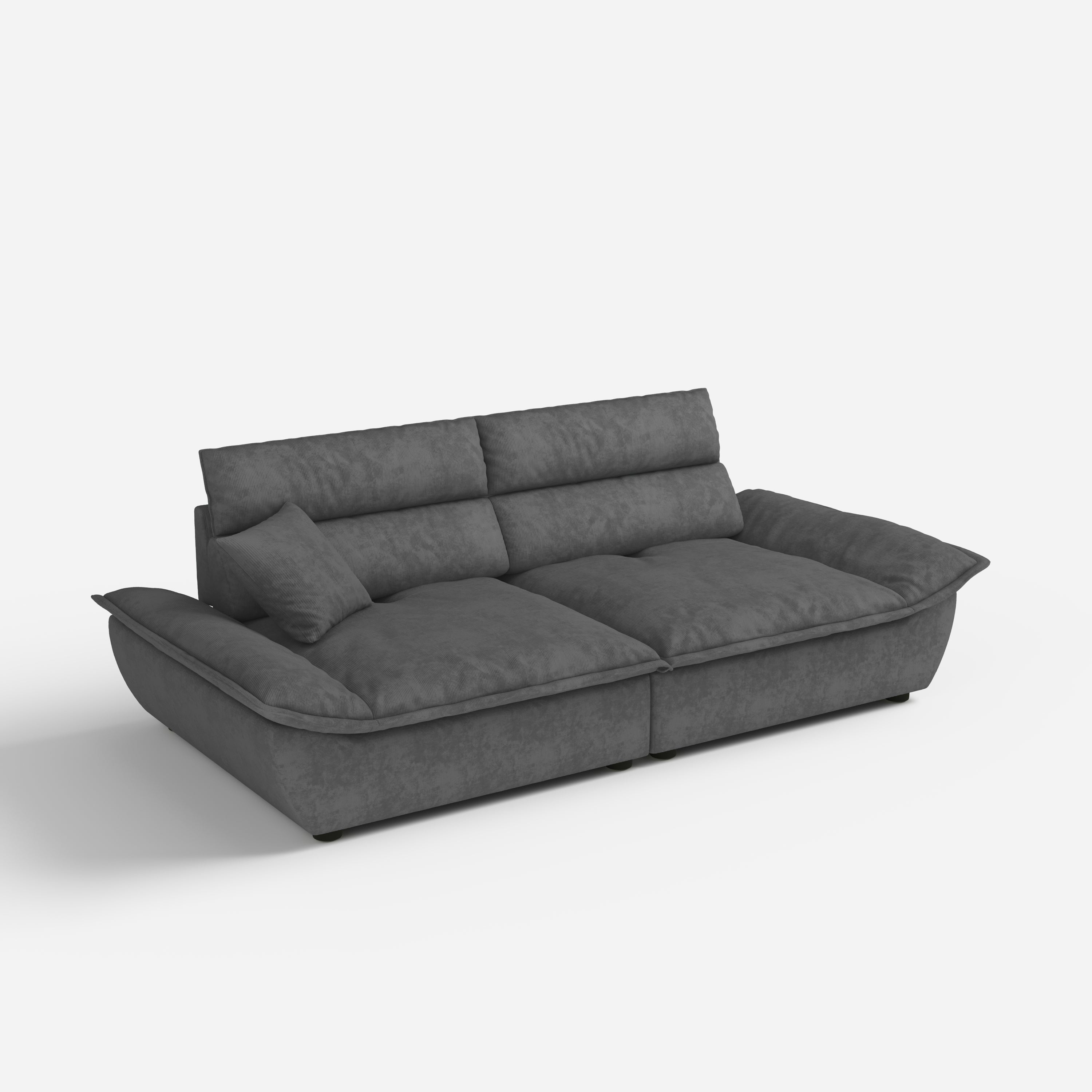 Cottonfy Adjustable Backrest Sailboat Corduroy Sofa Green