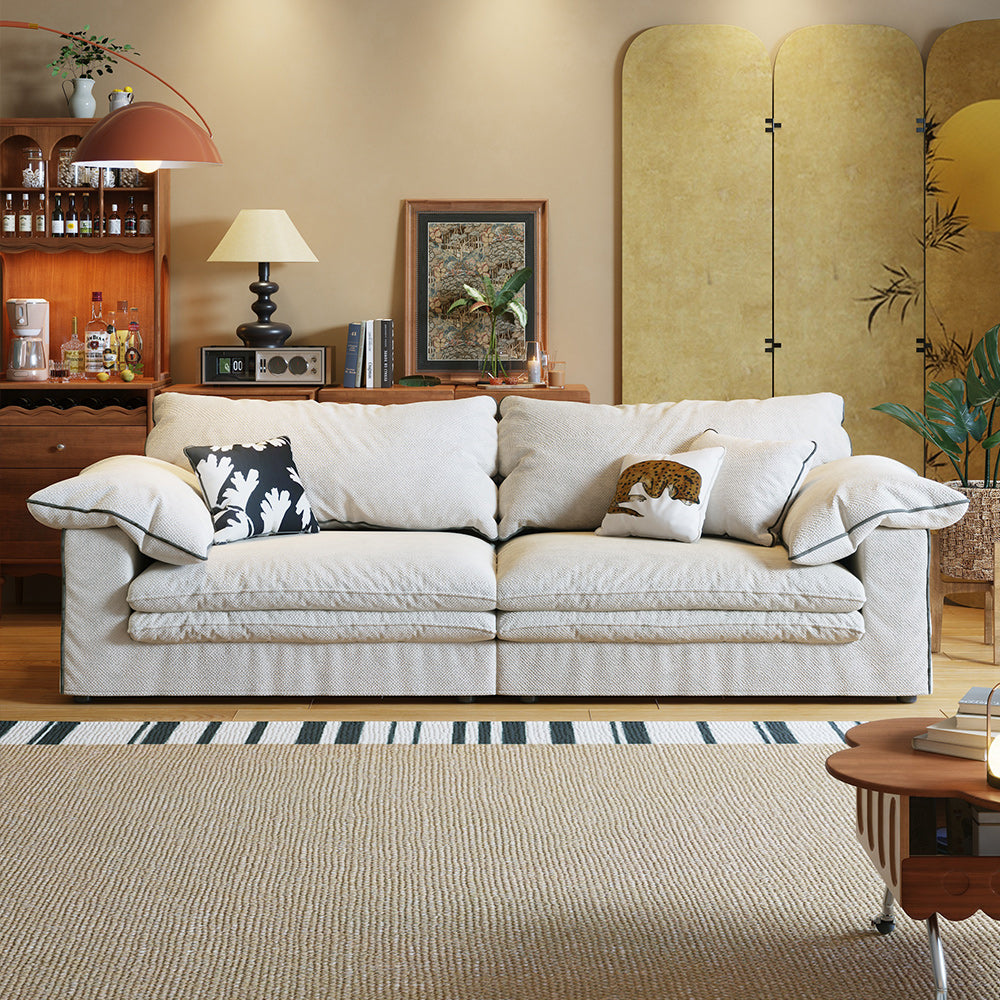 Modern Simple Cotton and Linen Living Room Sofa