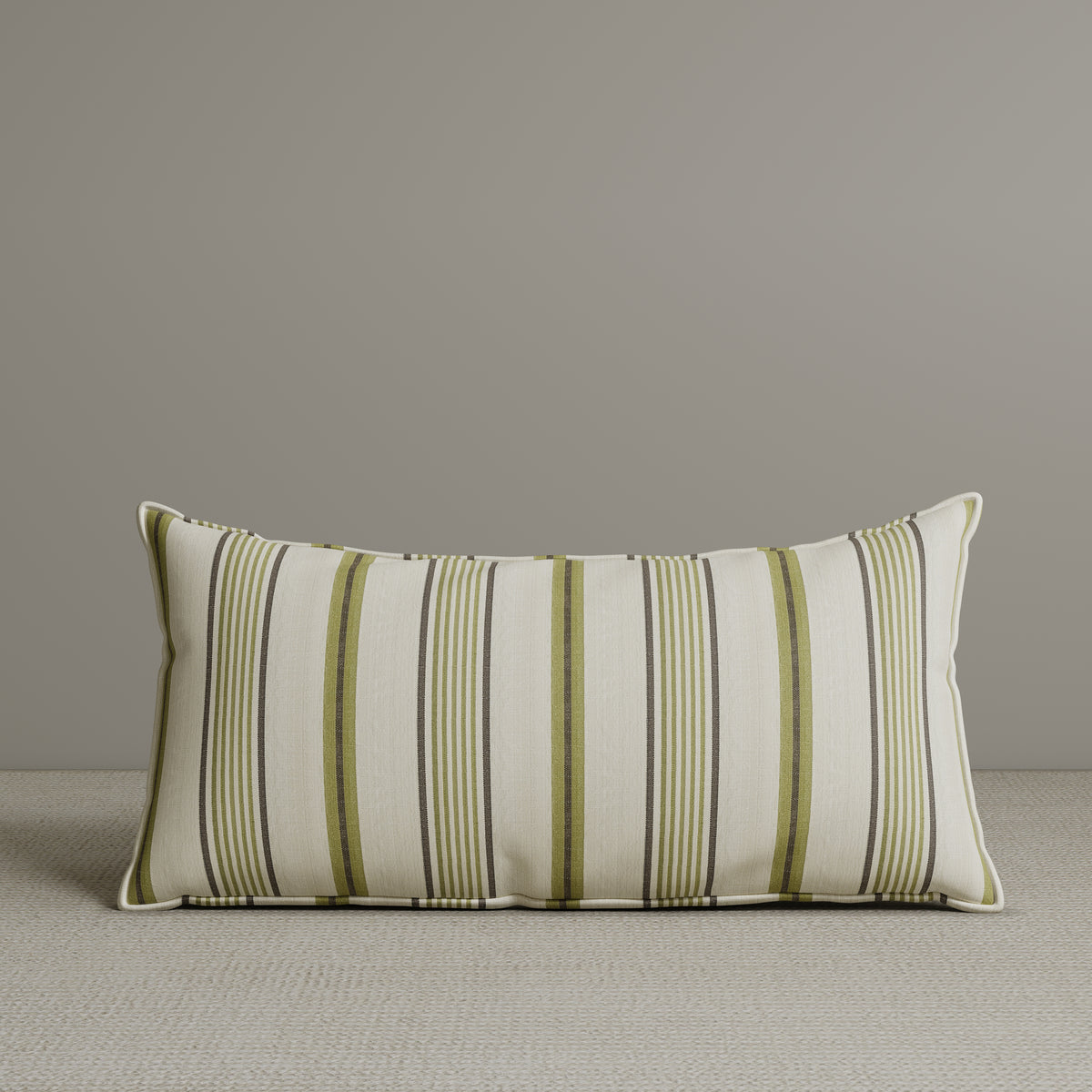 Exclusive Waist Cushion Moss Striped Cotton Linen 56*27*12 CM