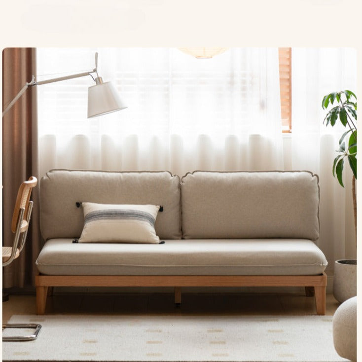 Modern Simple Oak Settee Sofa for Limited Space