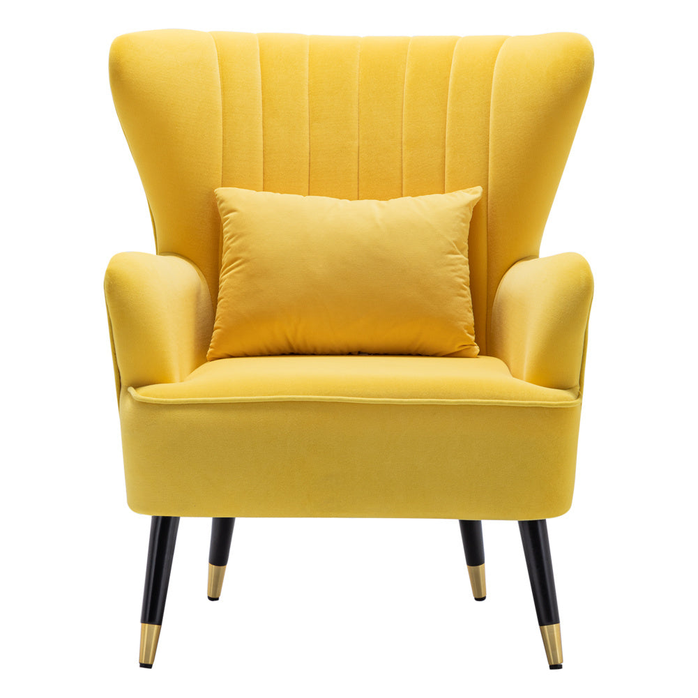 Comfy Velvet Upholstered Armchair