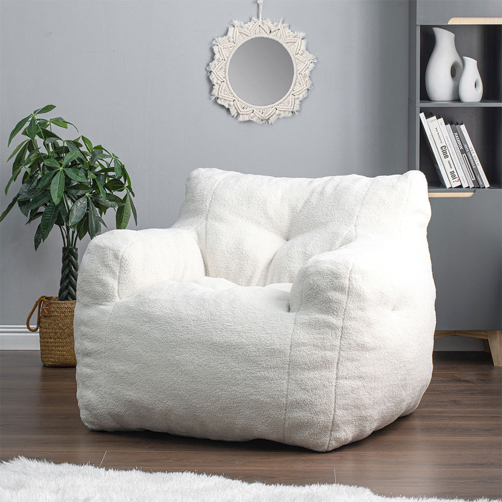 Teddy Soft Tufted Foam Bean Bag Chair