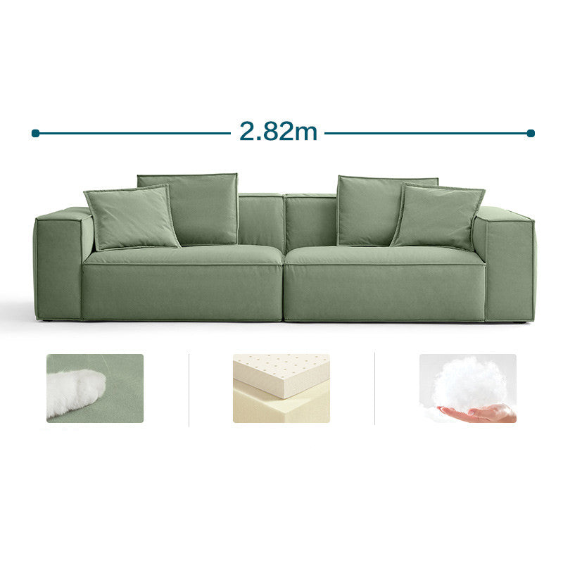 Tofu Block Creamy Style 3-Seater Sofa