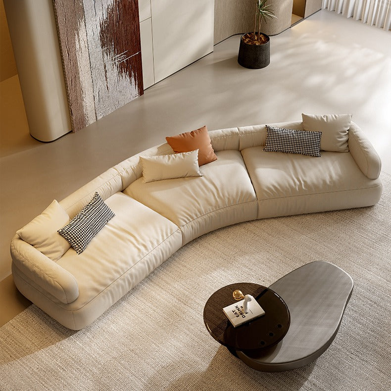 Cream Large Corner Freestyle Modular Minimalist Sofa