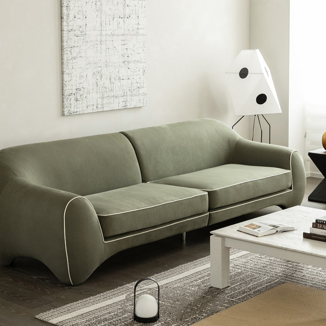 Simple Modern Pastoral Style Leathaire Sofa